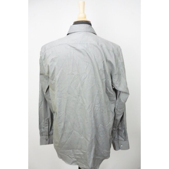 Canali CURRENT Gray Herringbone 100% Cotton Button Up Shirt Sz XL NEW - Picture 7 of 7